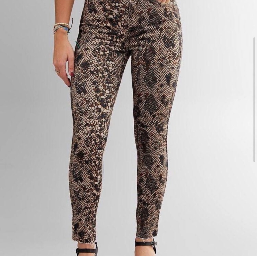 Free People Two Faced Snakeskin jeans